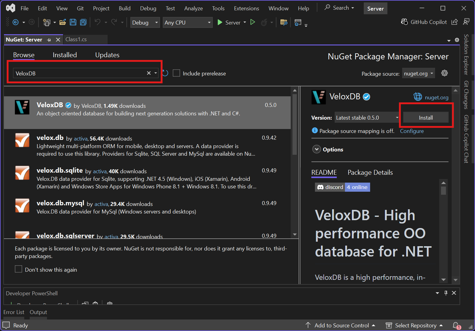 Add Nuget Package